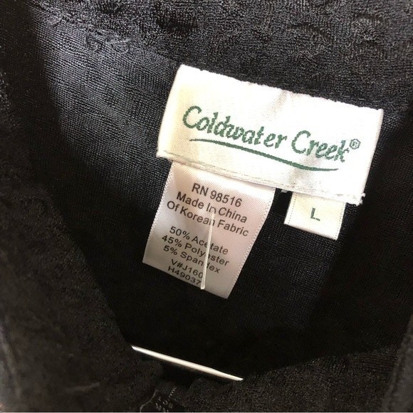 Coldwater Creek large red black paisley print zip up light jacket large - Picture 4 of 4